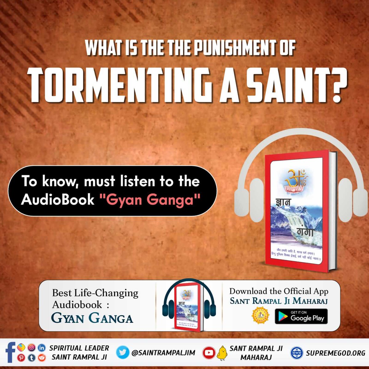 #GyanGanga_AudioBook
What is the punishment of tormenting a saint?
To know, listen to the audio book 'Gyan Ganga'.