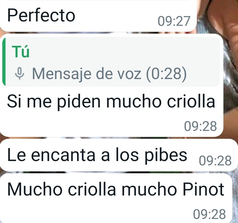 Los pibes piden pinot y criolla! Ese mensaje me mandó temprano la dueña de un restaurant!!
#vamoslospibes