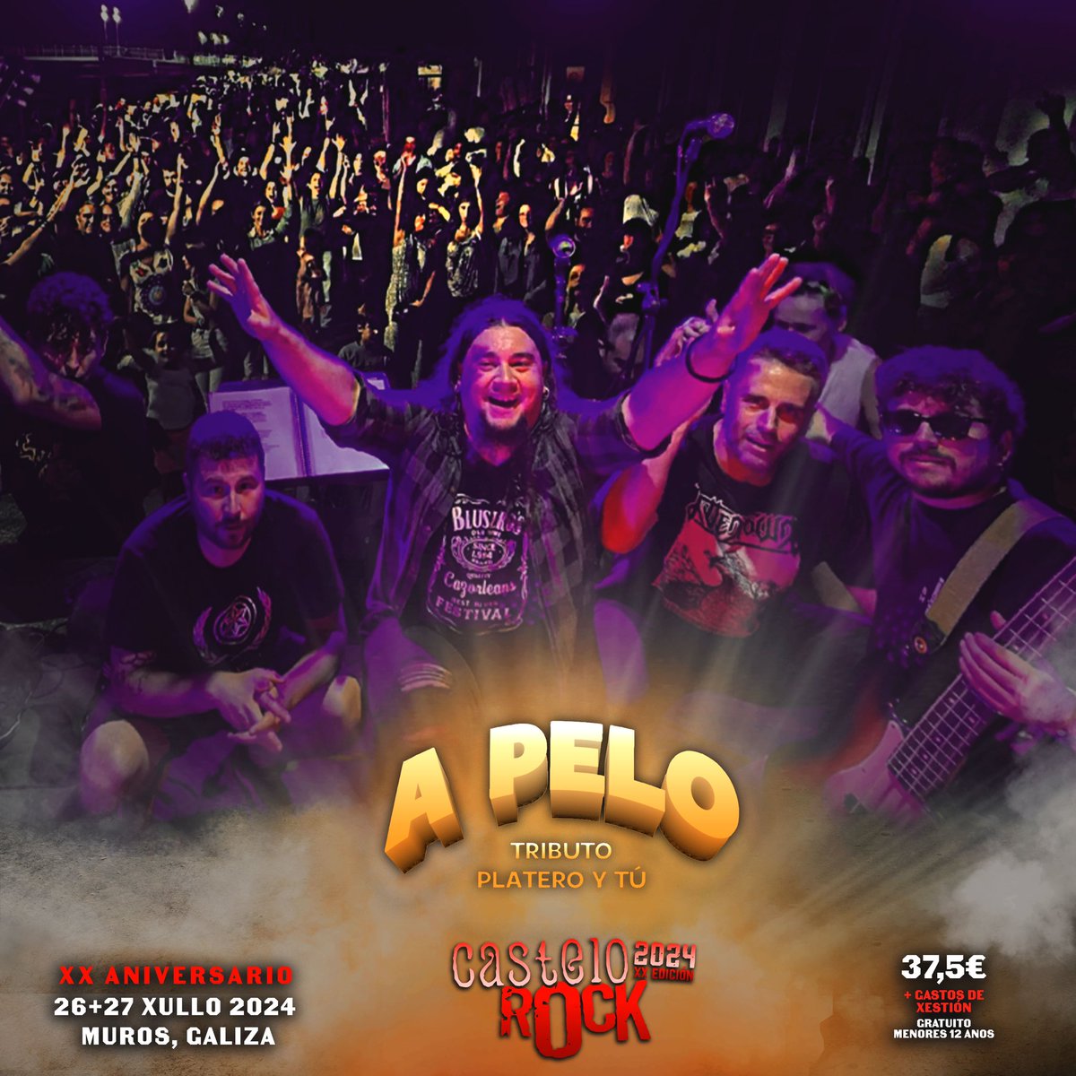 A PELO TRIBUTO 
Dende Ferrol Terra chegan os a pelo 🤘🏾 cargadiños de cancións 🎶 que sabedes de memoria. Esta gran banda tributo ✨ encherá de recordos o ambiente da 🍹 sesión vermú e faranos gozar coma enanxs! 
#CasteloRock2024 #XXAniversario