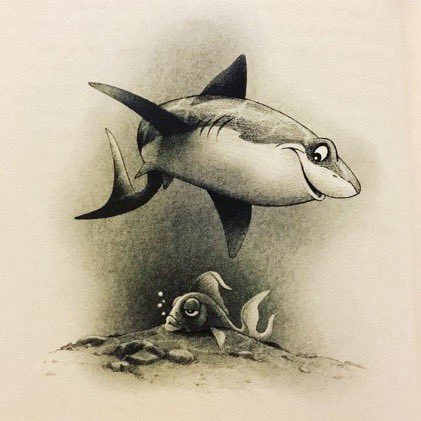 Every day you have a choice of whether you are going to be a shark or a goldfish. Goldfish wait to be fed. Sharks go find food! What do you want to be? 📖 pg 9 “The Shark and The Goldfish”