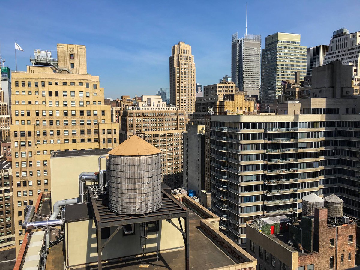 View from the Hyatt in NYC.

Always expect to see Spider-Man swinging around the elevated watertowers here!

#cityscape #nyc #newyork #skyscrapers #watertower #solotravel #traveling #justGo