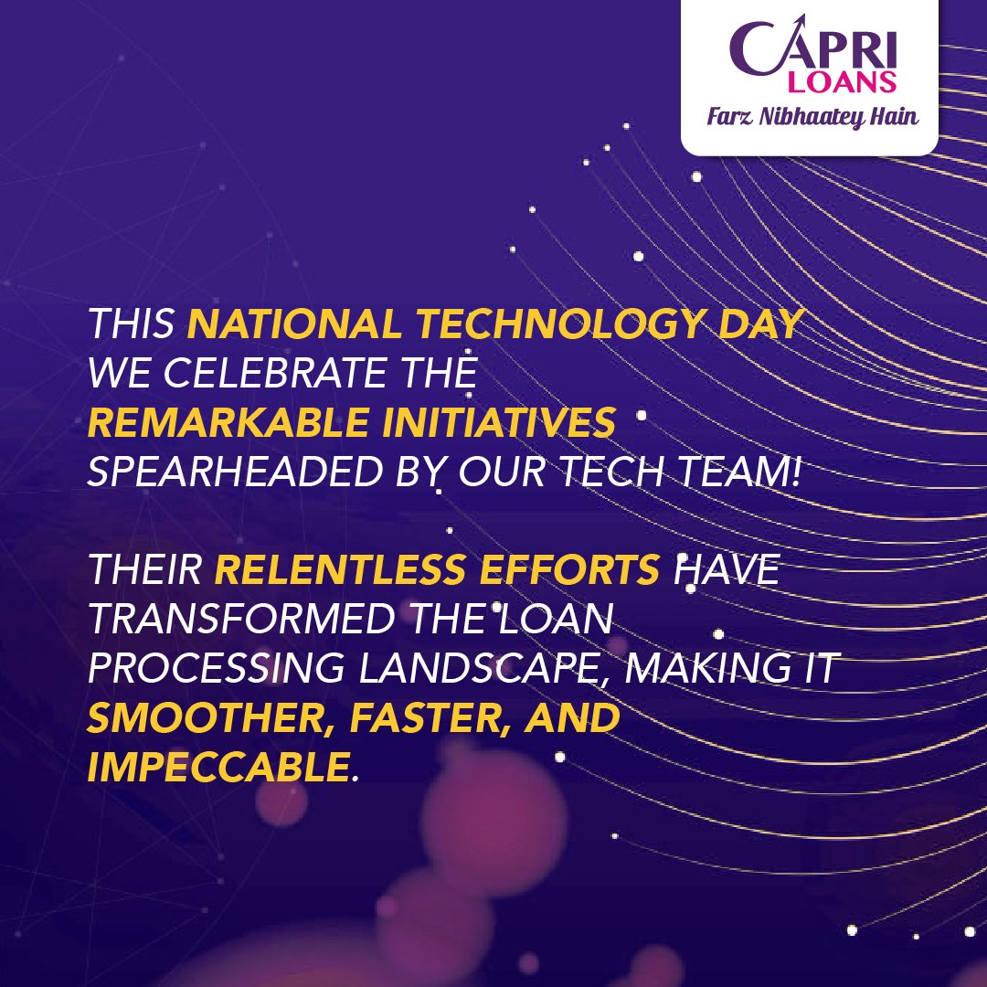 By harnessing cutting-edge technology, we're able to deliver unparalleled value and service excellence to our customers. Here's to our dedicated team and the innovative solutions driving us towards a brighter, more efficient future in finance! 🚀💼 #NationalTechnologyDay