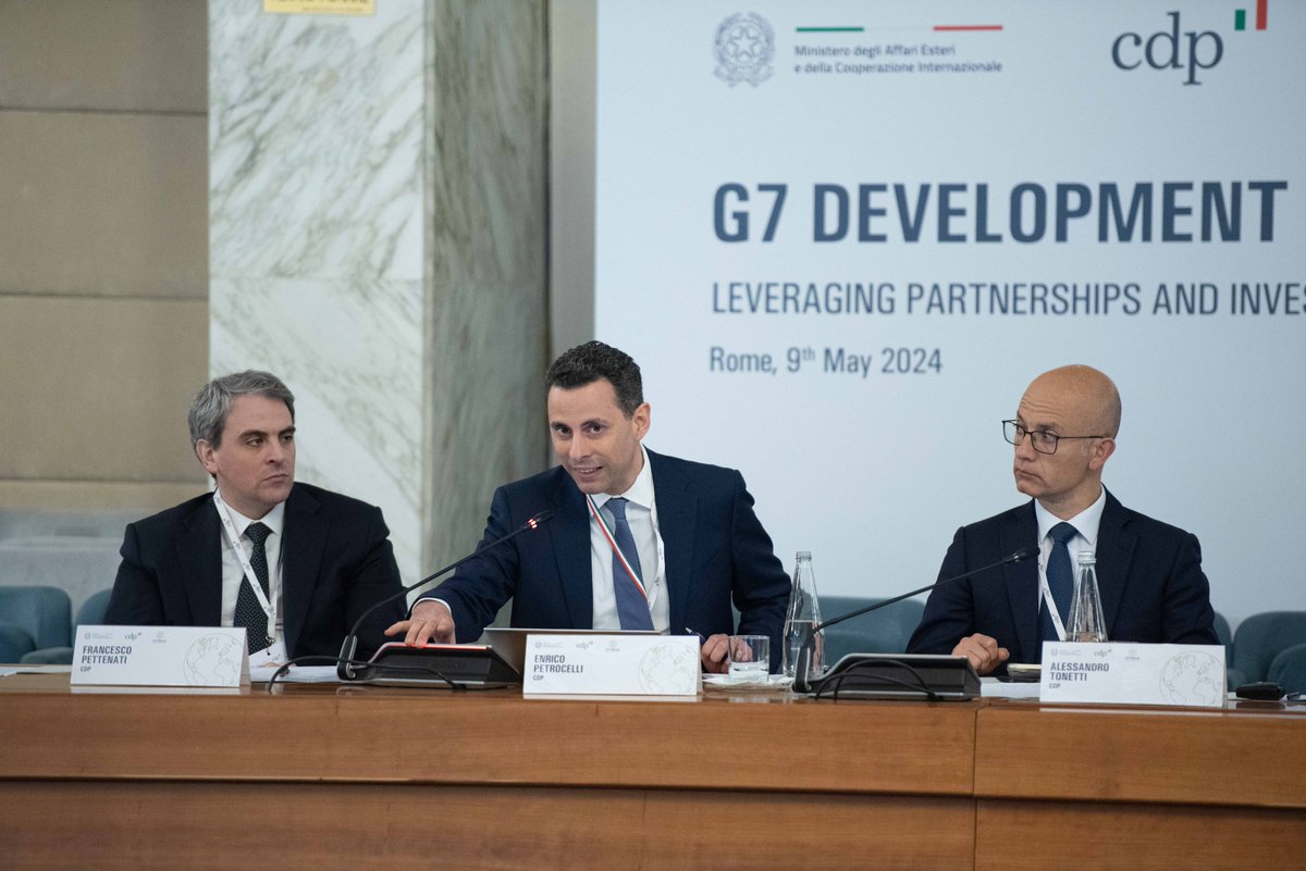 enricopetro's tweet image. Successful @G7 Development Finance High-Level Dialogue organised by
@GruppoCDP at @ItalyMFA in Rome with key leaders from G7, African & International Finance Institutions to foster partnerships and investments for #SustainableDevelopment in Africa cdp.it/sitointernet/p… #G7Italy
