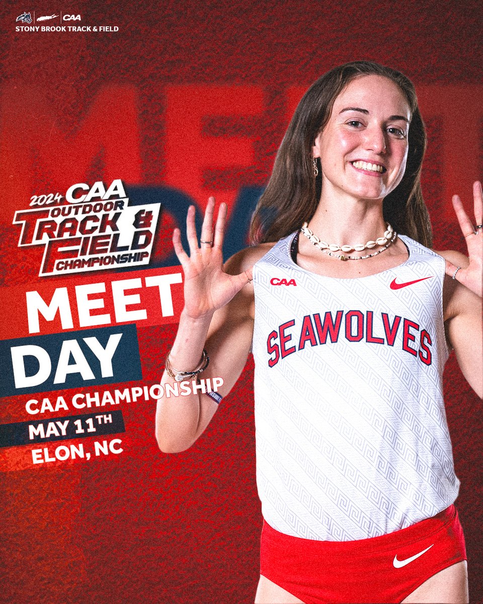 Day two! ✌️ 🔴 CAA Championships 📆 May 10-11 📍 Elon, N.C. 📊 bit.ly/3JTvuEo 🌊🐺 x #NCAATF