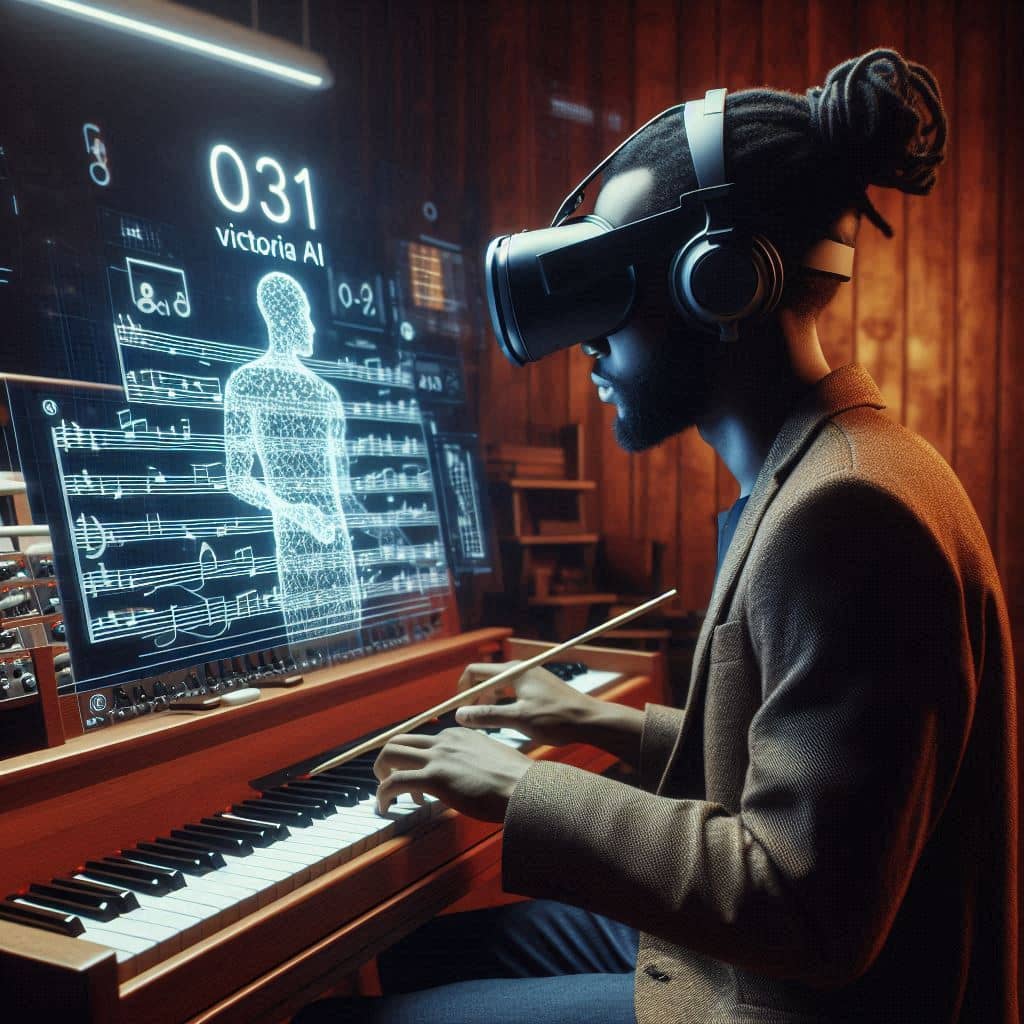 This image beautifully encapsulates the convergence of VR, AI, and music, offering a tantalizing peek into the future of creative expression.
#VRseason #VictoriaVR #VR $VR  #Metaverse #AI #Cryptogaming