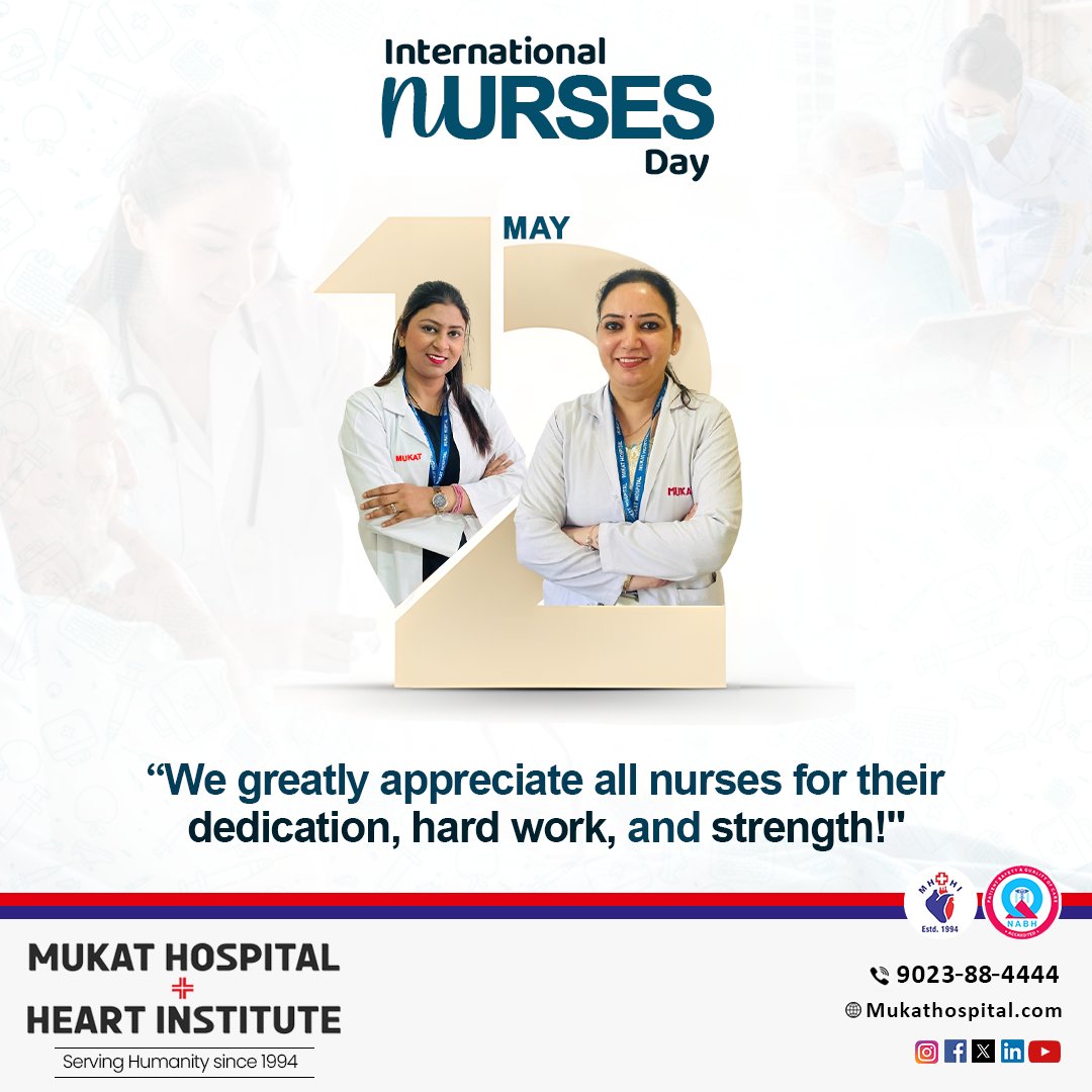 International Nurses Day - ' We greatly appreciate all nurses for their dedication, hard work, and strength! 👩‍⚕️💙'

#nurse #nurseweek #nurseday2024 #nurseday #hospital #health #nursesday #reels #viralreels #reelsindia #reelitfeelit #reelsvideo😍 #reelfb #chandigarh #mukathospital