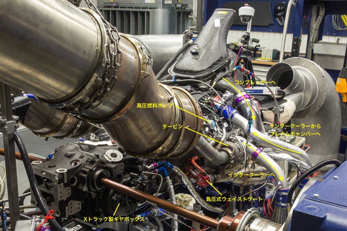 BMW M Hybrid V8(LMDh)の、ベンチに載る4.0L・V8直噴(最大噴射圧 BMW M Hybrid V8(LMDh)の、ベンチに載る4.0L・V8直噴(最大噴射圧