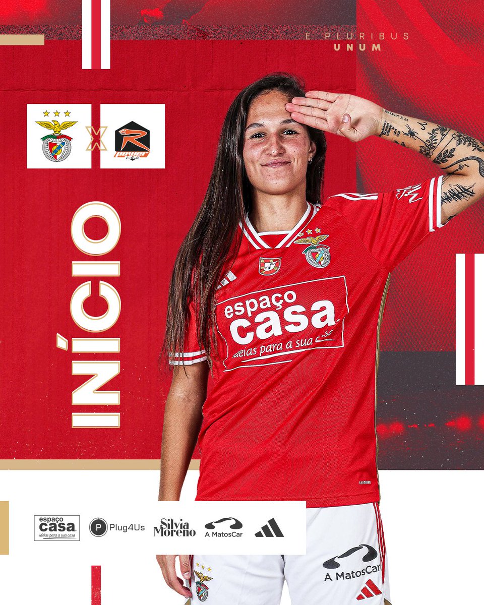 #SLBenficaFem | ▶️ Começa o jogo no Benfica Campus! 𝗩𝗮𝗺𝗼𝗼𝗼𝗼𝗼𝘀 𝗲𝗾𝘂𝗶𝗽𝗮 🦅🔥

#LigaBPI • #LojasEspacoCasa #Plug4usworld #SilviaMoreno #AMatosCar @adidasfootball