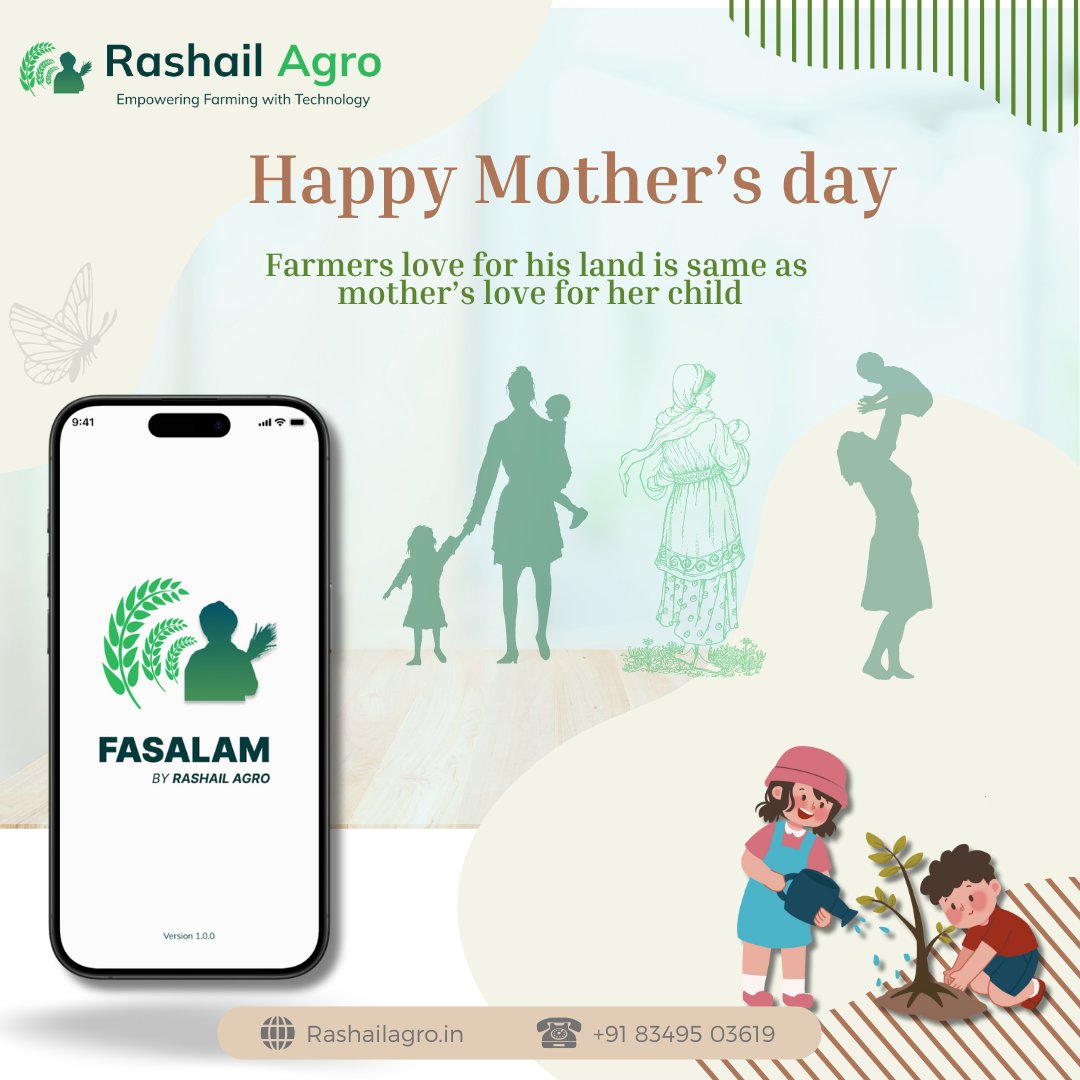 On this Mother's Day, Rashail Agro celebrates the nurturing spirit of mothers everywhere. Like a mother tends to her garden, we strive to cultivate sustainable agricultural solutions with care and dedication. 

#mothersday #happymothersday #mothersdaylove