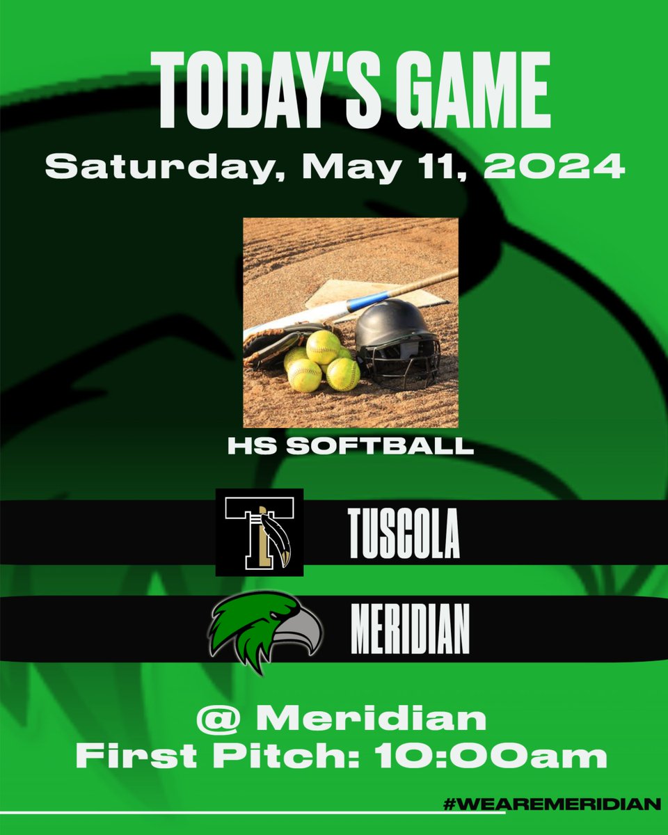 Our softball team takes our field one last time this season. Come out and cheer on their Hawks in their final regular season game. First pitch is at 10am!

#wearemeridian