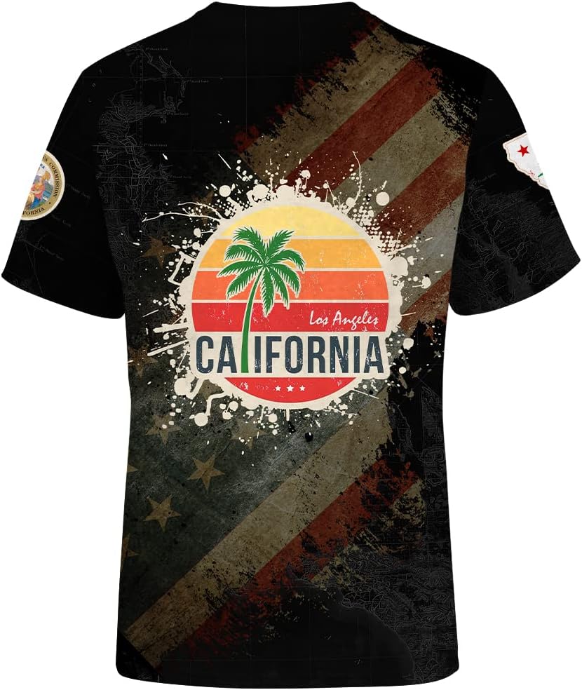 Creativity has no limits and no end 
Available here ↳🔥 : amzn.to/3WxqrB9
CALIFORNIA Unisex 3D Graphic Printed American USA States T Shirts