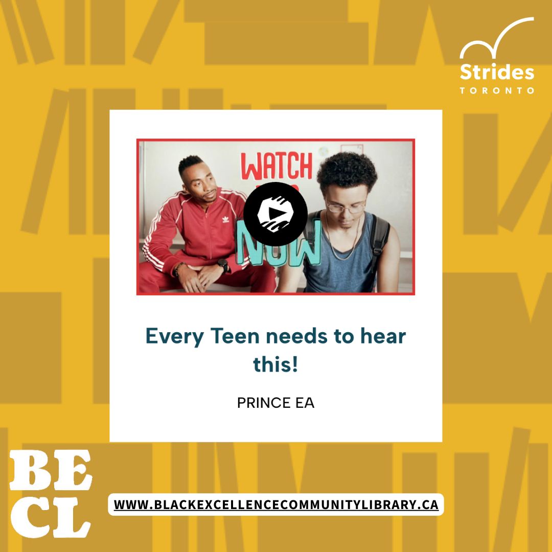 stridesTO's tweet photo. Every teen needs to hear this! The Black Excellence Community Library has affirmations to help young people live their best life. https://t.co/gHmktjWqmR #StridesTO #BECL #Books #CMHW2024 #MentalHealthWeek👇🏼 🎵 ❤️ 📖 https://t.co/ZZgKMaMQvB