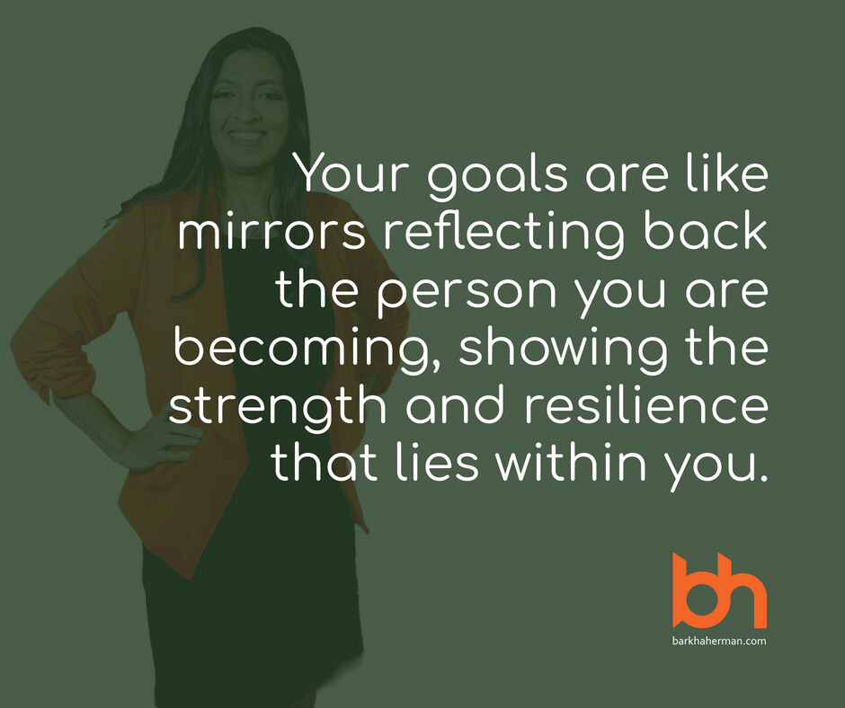 Your goals are like mirrors reflecting back the person you are becoming, showing the strength and resilience that lies within you. #WomenInTech #WomenQuotes #WomenWinning #WiTVoices