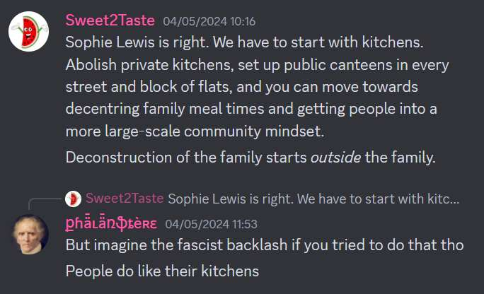 Damn fascists and their *checks notes* Kitchens?