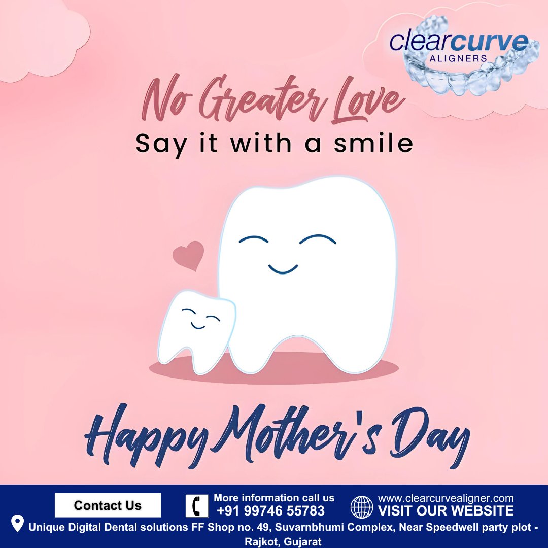 No greater love than a smile! Happy Mother's Day from Clear Curve Aligner. Celebrate with joy and gratitude.
#happymothersday #momlove #bestmom #motherhood #momsarethebest #mothersday2024 #invisible #clearaligners #smileconfidence #secretingredient #discreettreatment