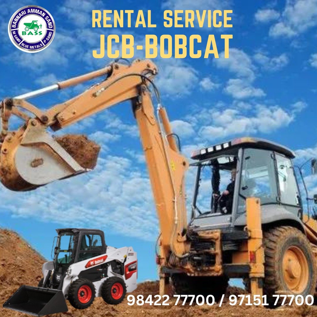 We rent JCB and BOBCAT for basement and gravel filling work. For more detail contact me or what'sapp me 9843150502 #msand #psand #bluemetal #buildingmaterials #20mmjally #40mmmetal #6mmchips #bricks #cement #gravel #bolder #coimbatorediaries #Coimbatore