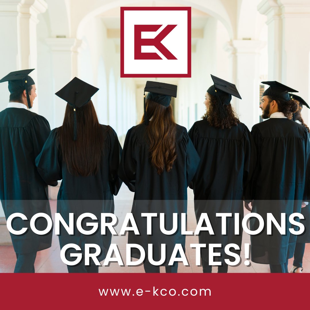 E&K wants to congratulate all 2024 graduates! Whatever path you choose, may success come your way!! Here at E&K we have a reputation for #BuildingExcellence and that includes your career! Want to find out more, visit e-kco.com!
#EKCompanies #SpecialtyContractor