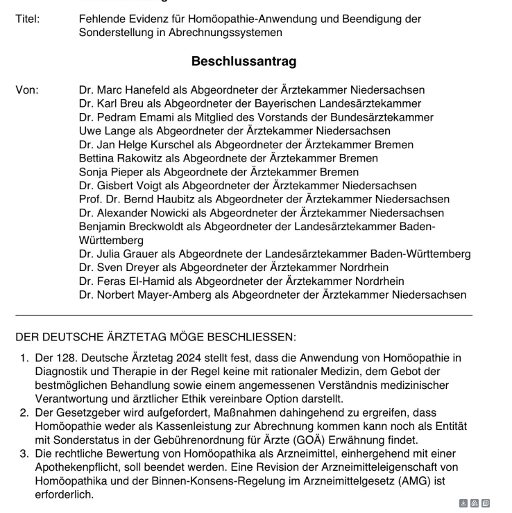 Danke an @HanefeldMarc und an alle die HeldInnen, die es möglich gemacht haben, dass ein weiterer Schritt gegen die verbrecherische und im Ergebnis menschenverachtende Homöopathie gegangen werden konnte.