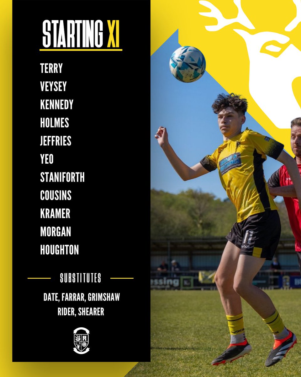 🟡⚫️ | Starting XI How we line up in this afternoon’s @sdfl2020 fixture with Babbacombe Corinthians 🤝 ⏰️ Kick off in 25 minutes #UpTheBucks ⚽️