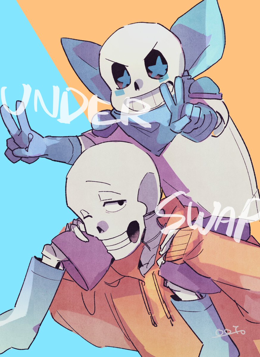 #地下AU深夜の真剣お絵描き60分一本勝負　Underswap