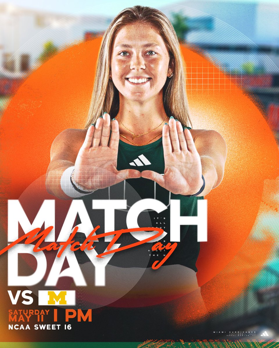 For a trip to Stillwater 🙌 🎾 NCAA Sweet 16 🆚 No. 3 Michigan 📍 Ann Arbor, Mich. 🕐 1 p.m. 📊 canes.news/4bwbqDH 🎥 canes.news/UMLiveStream @CrackedRacquets: canes.news/3yg6J2E