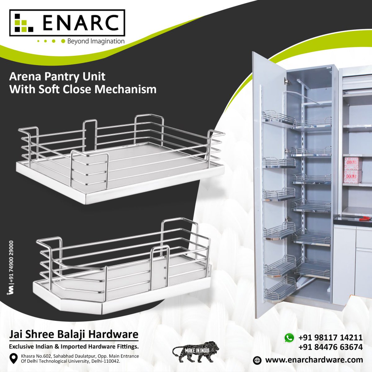 ibais_hardware's tweet image. JAI SHREE BALAJI HARDWARE (DELHI)

For enquiry via WhatsApp click:
ibais.biz/8447663674

Mr Ankit Aggarwal :- +91 98117 14211
Mr Manish Aggarwal :- +91 84476 63674
#PantryUnit #CabinetHandle #SlidingHandle #WindowHandle #MainDoorHandle #SofaLeg
.
@ibais_hardware