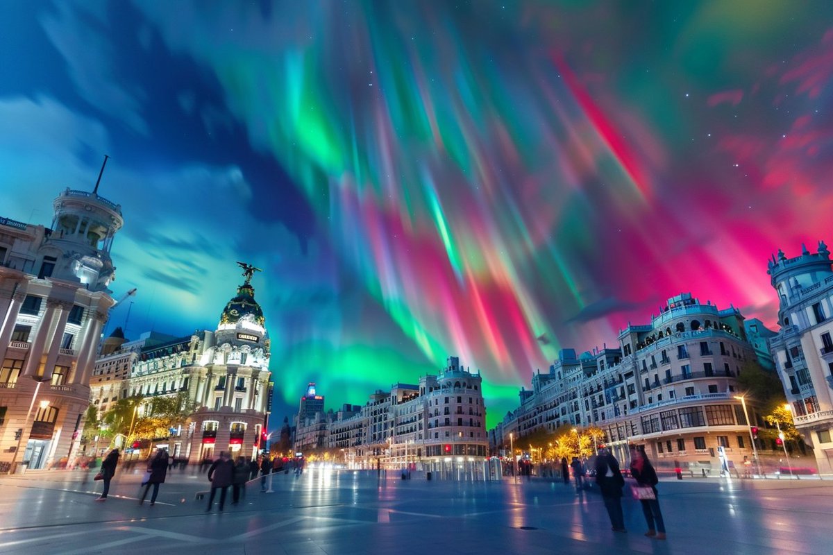 Rincon001A's tweet image. Majestuosas las postales que nos deja las auroras boreales en Londres, Madrid, Torres del paine en Chile y Finlandia 

Para contemplar !

Que bello es nuestro planeta ❤️ 

#tormentaGeomagnetica
#solarstorm #AuroraBoreal #auroreboreale #TormentaSolar