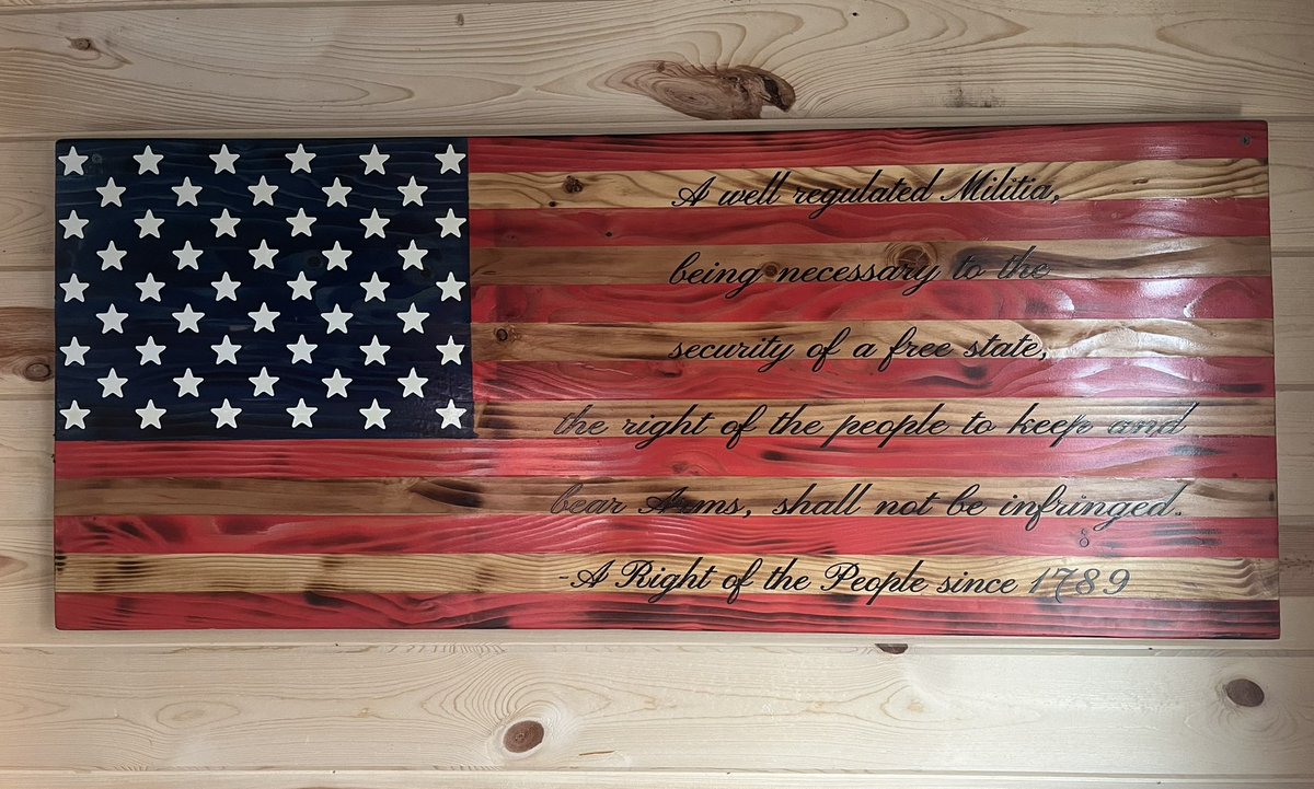 My local pub owner just hung this on the wall the other day!! Makes me love going there even more! “A well regulated militia, being necessary to the security of a free state, the right of the people to keep and bear arms, shall not be in infringed.” “A right of the people since…