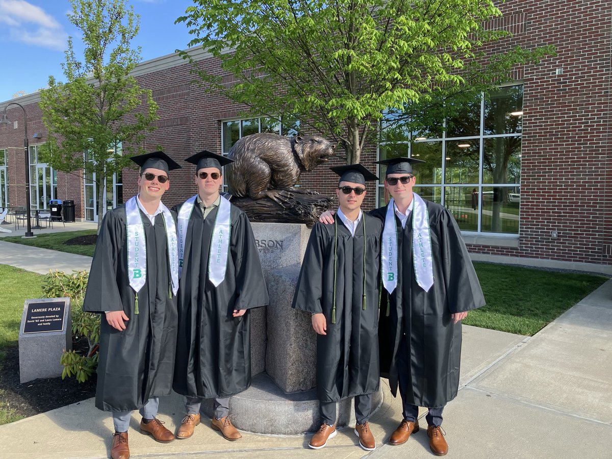 Congrats Colby, Grey, Dante and Thomas! Proud of you guys and thankful for all of your contributions to the Babson Hockey program #tradition #family