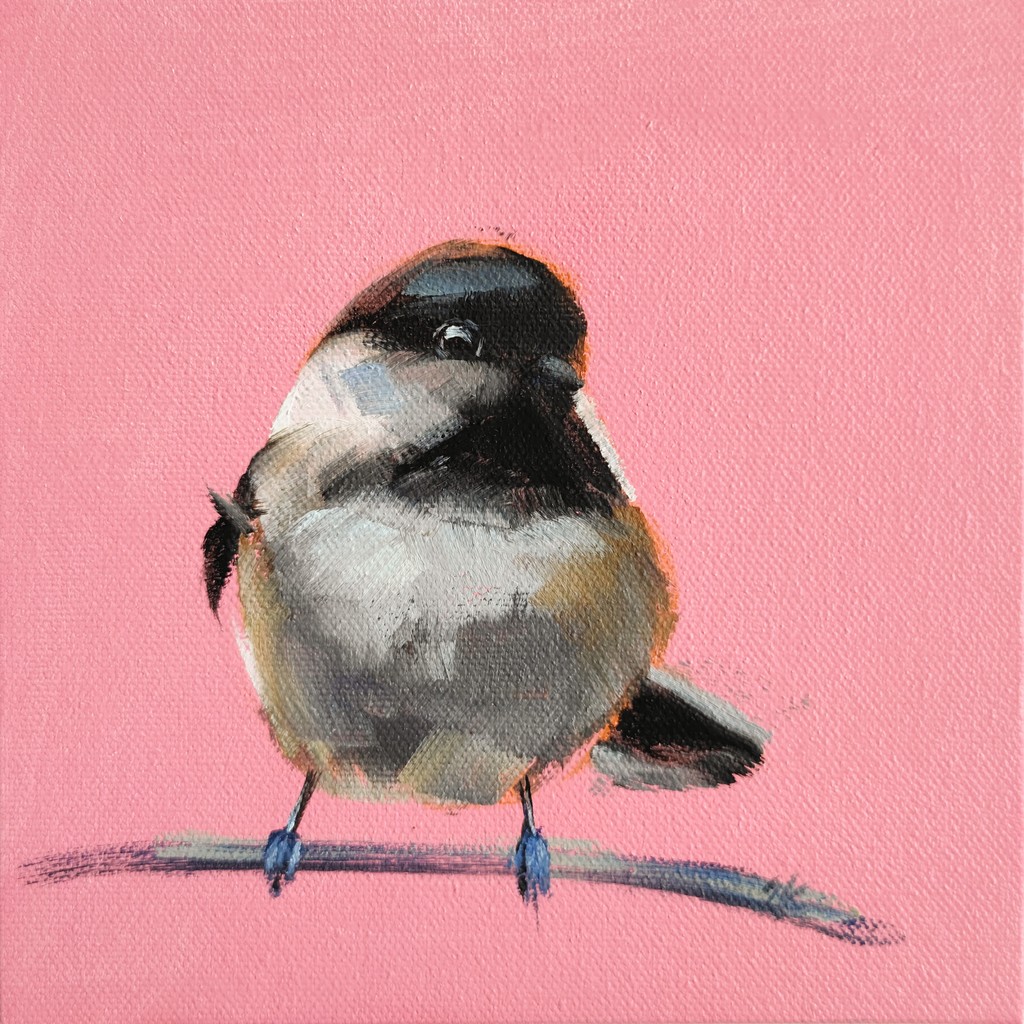 Ever get lost in painting, unsure when to stop? That's exactly what happened with this chickadee portrait. I chose to call it quits right after painting the bird, leaving the underpainting bare. And you know what? I'm loving the result ⁠ khortview.etsy.com/listing/124626…