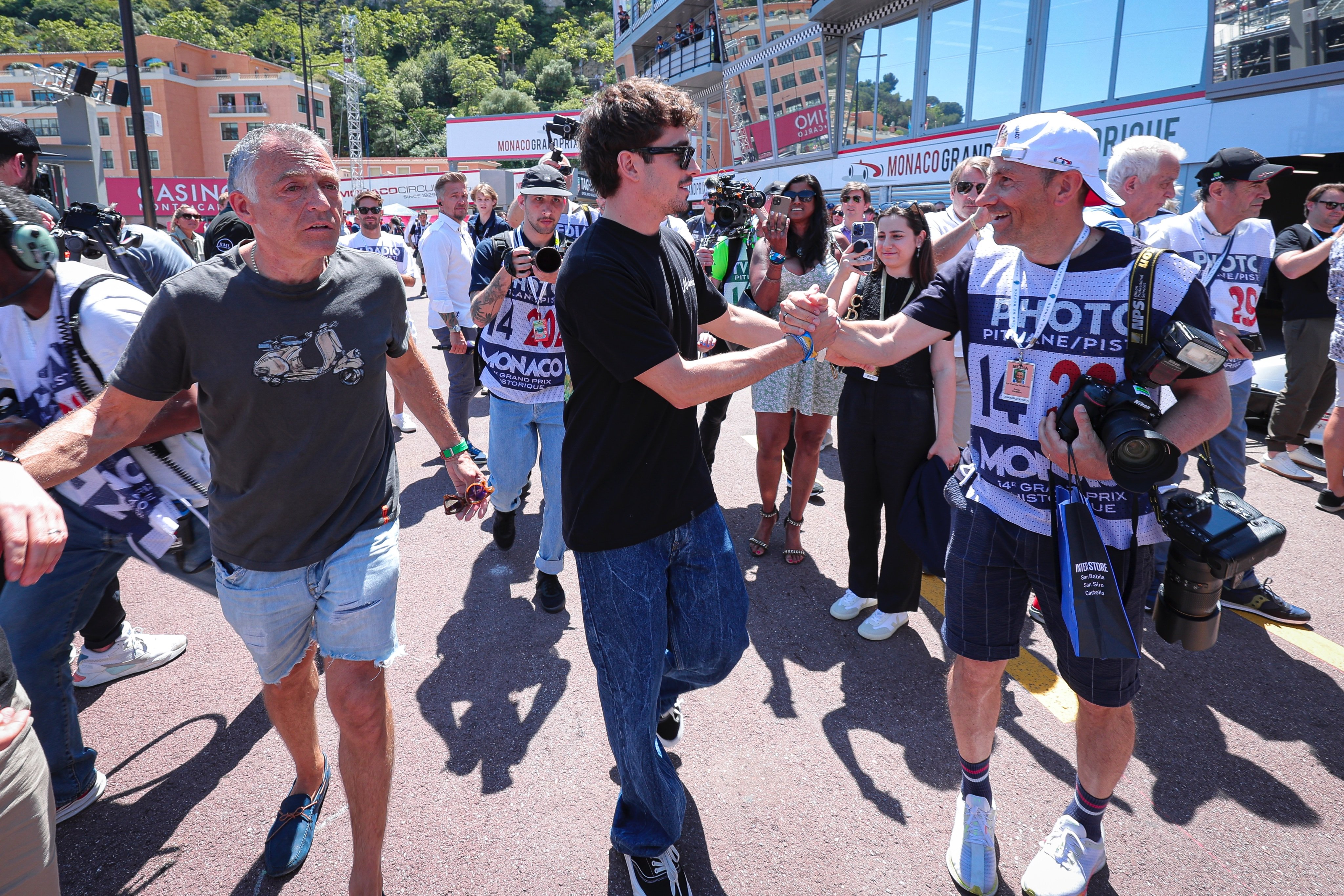 Charles Leclerc at the 2024 Monaco Historic Grand Prix