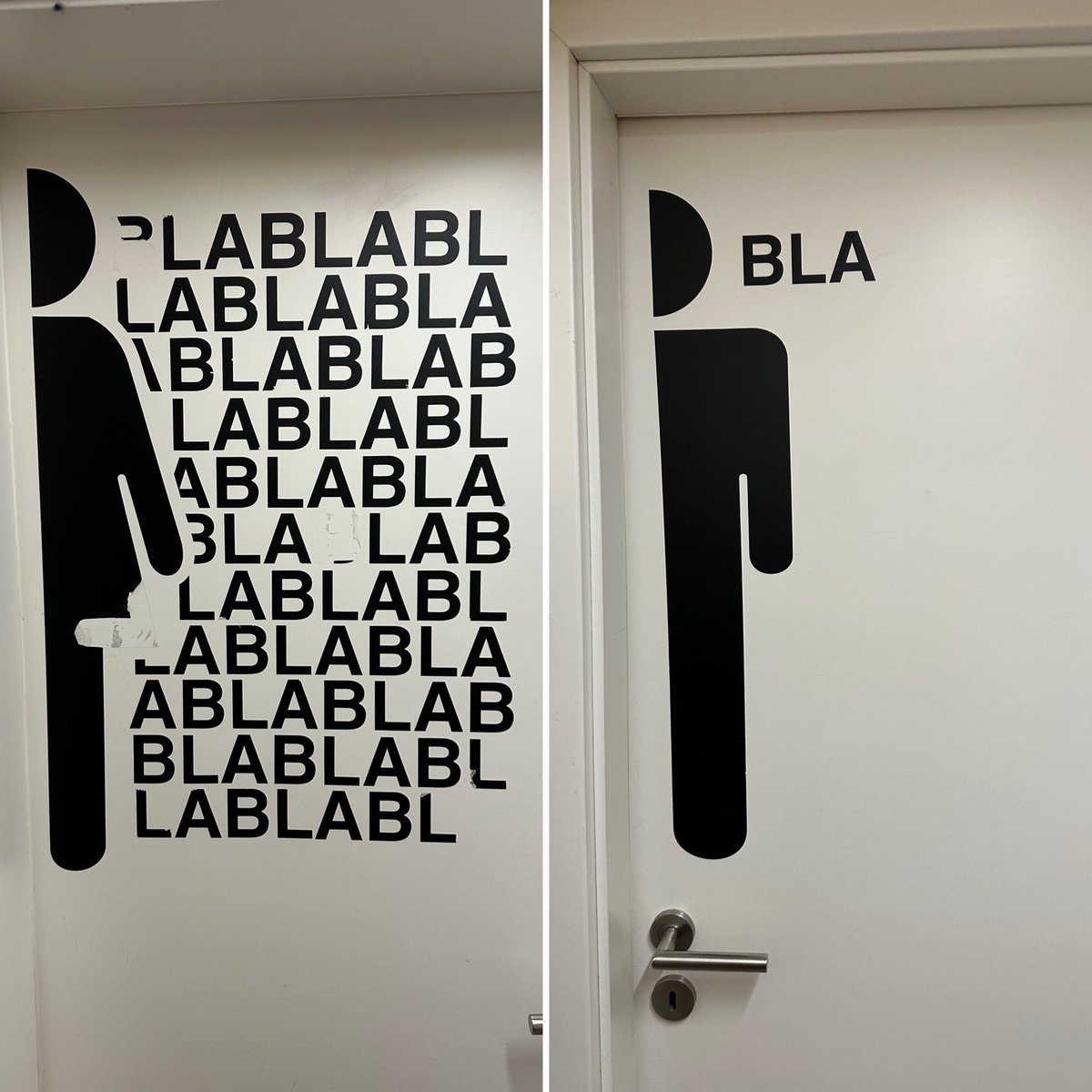 Distinguishing between female and male toilets in Germany
