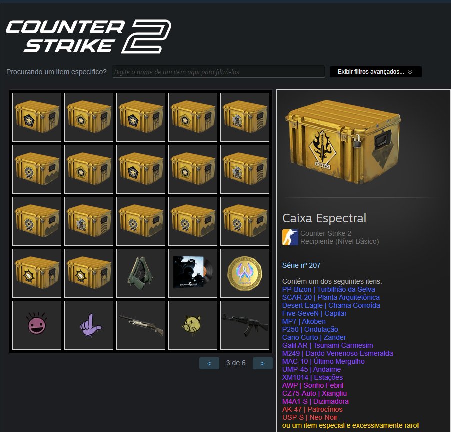 Fala, guys
Estou com algumas caixas de CS aqui pra negócio
Quem tiver interesse, chama na DM