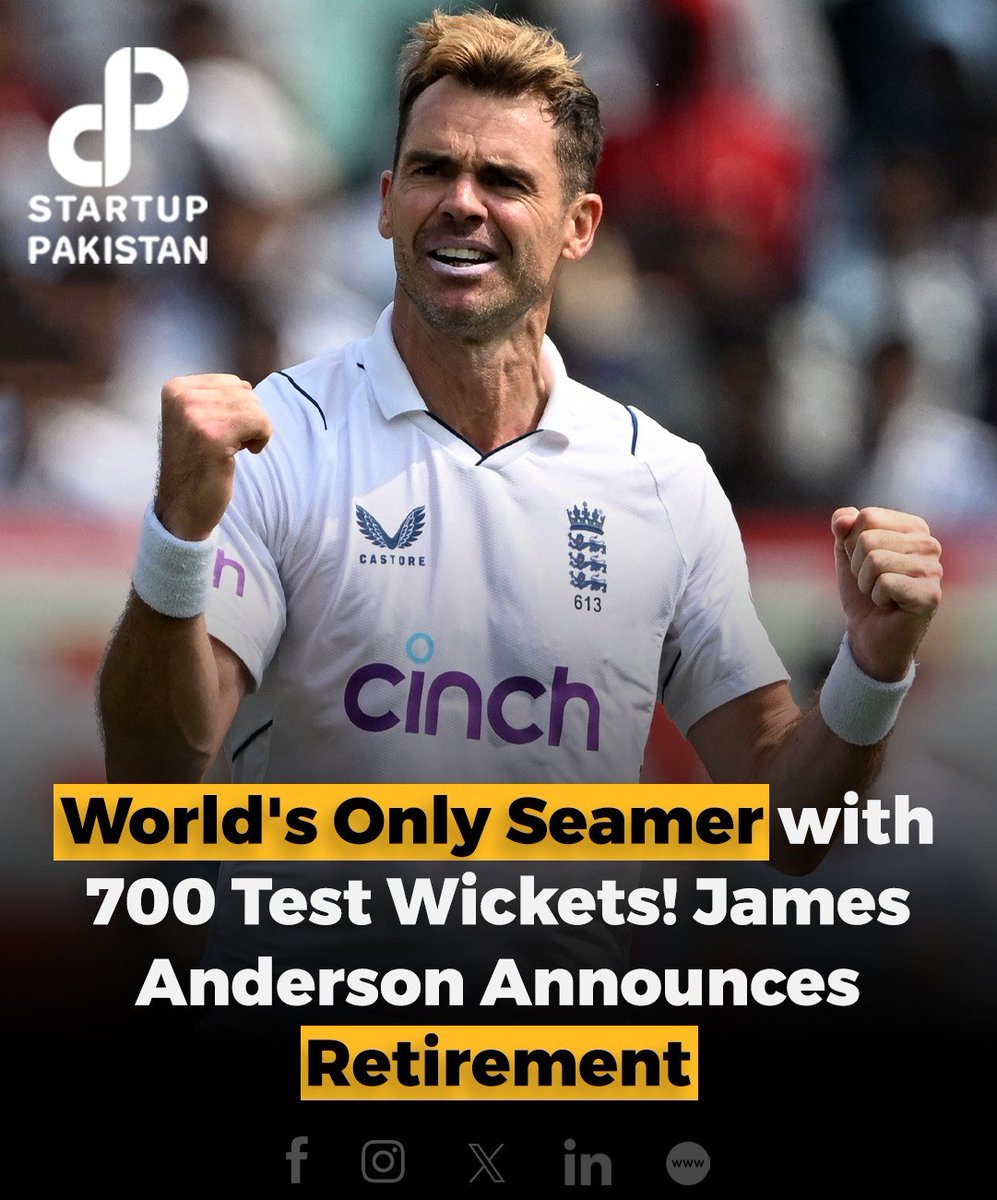 Renowned English cricketer James Anderson has declared his retirement from international cricket following England's inaugural Test match against West Indies at Lord’s, set to commence on July 10. #Cricket #Test #wickets #Retirement