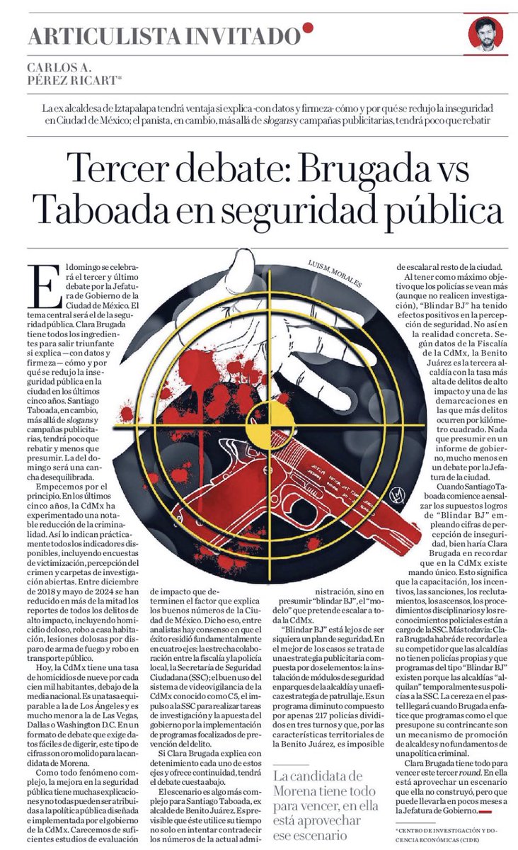 Mañana es el #DebateChilango Y Clara Brugada tiene todo por ganar. En mi columna de hoy para @Milenio explicó por qué: