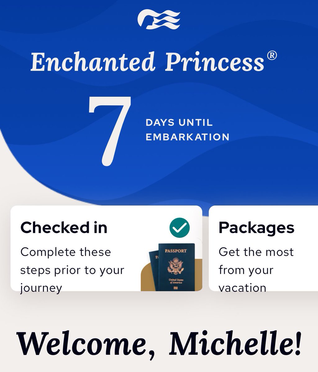 MichelleDeenCVP's tweet photo. This time next week, I’ll be driving down to the port to board the beautiful Enchanted Princess! @PrincessCruises #EnchantedPrincess #ILoveThis https://t.co/xg1w8TqwsY