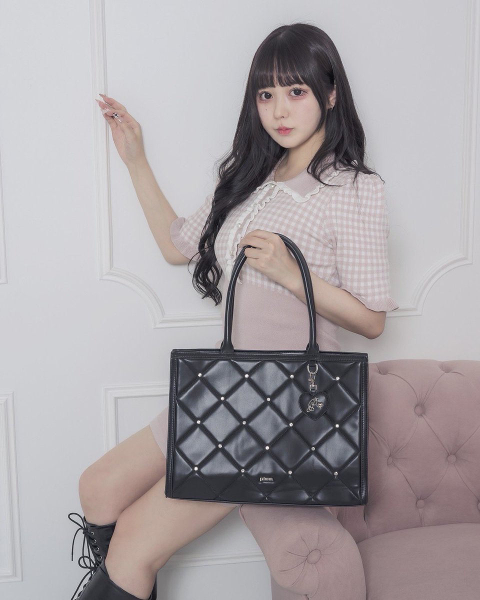 pium ビジューキルティングトートバッグ ビジューキルティングトートバッグ – pium