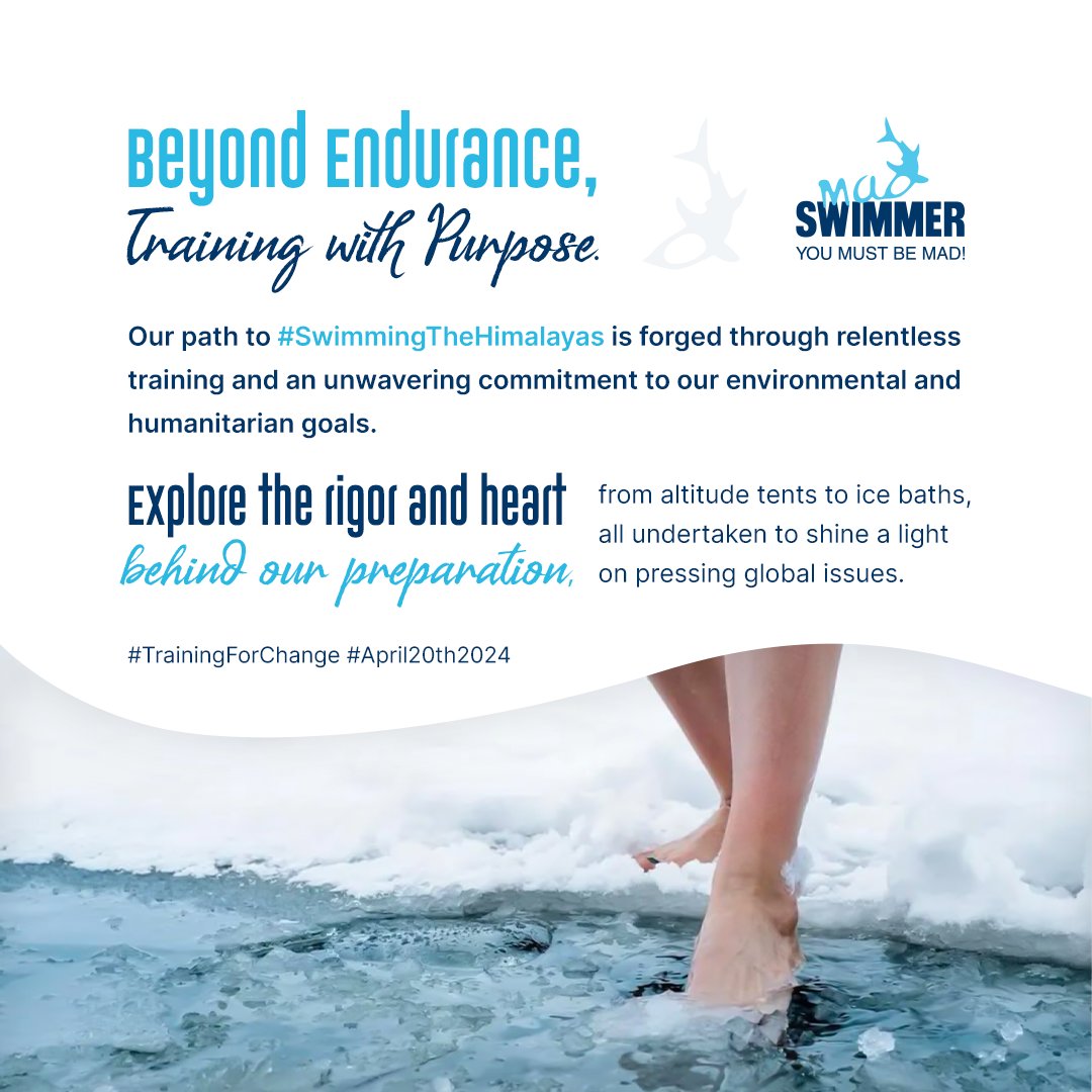 Beyond Endurance, Training with Rurpose. Our path to #Swimming The Himalayas is forged through relentless training and an unwavering commitment to our environmental and humanitarian goals. Explore the rigor and heart behind our preparation, #TrainingForChange