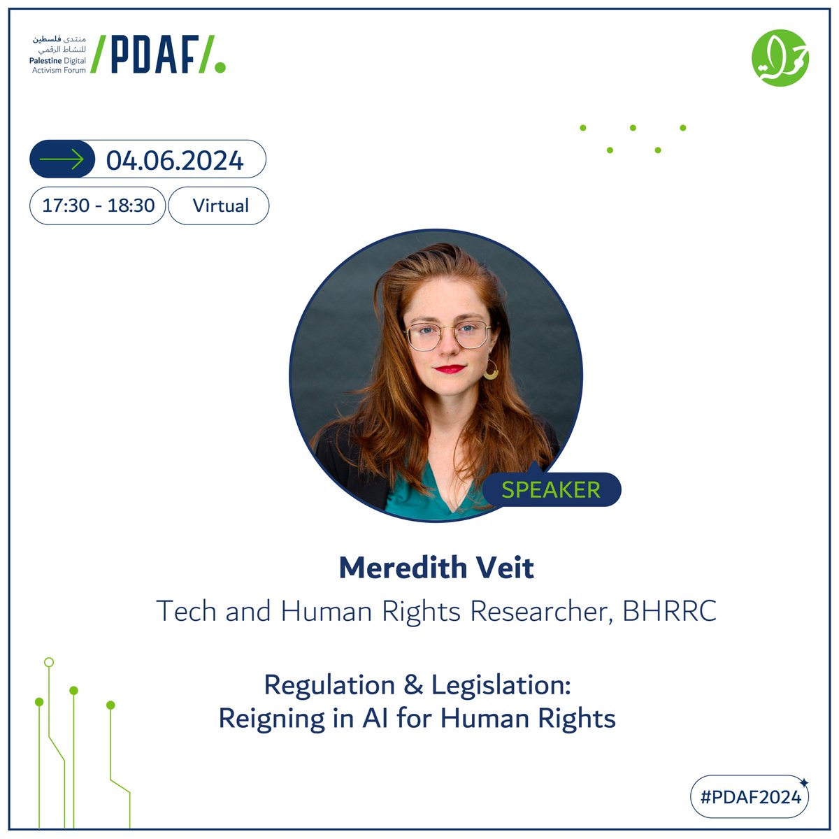 📢Join Meredith Veit, one of the speakers in the session: “Regulation & Legislation: Reigning in AI for Human Rights” Reserve your seat now: pdaf.net #PDAF2024