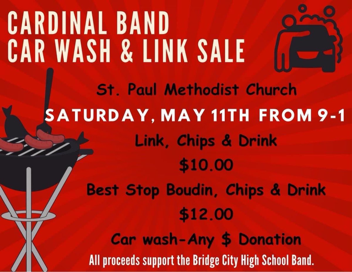 Please come out and support us today until 1!! <a href="/BridgeCityHS/">Bridge City HS</a>