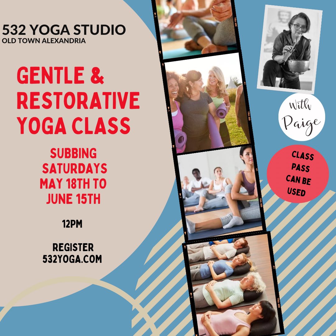 I will be subbing this class starting next Saturday while Lola is away for a month.  Hope to see you there. 

#yoga #gentleyoga #restorativeyoga #yogaclass #dmv #oldtownalexandria @532yoga #saturdaymood #slowliving #calm #peaceful