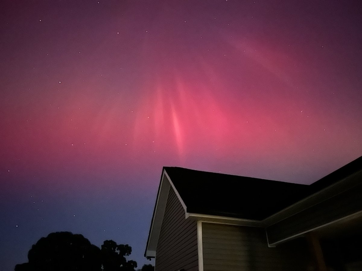 The Northern Lights visited us in the South, and it was beautiful.