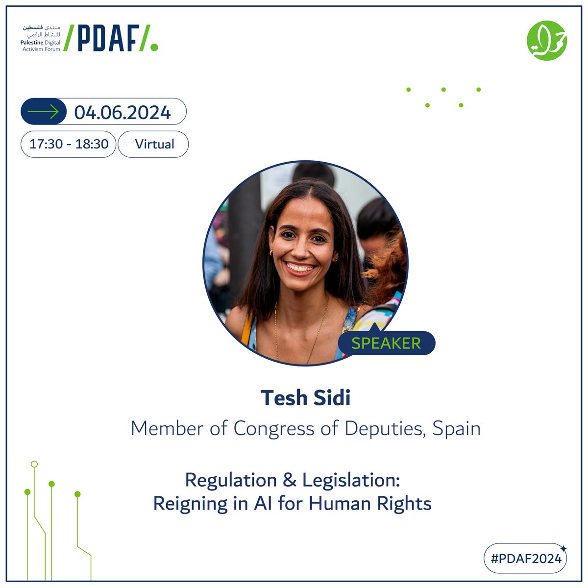 📢Join @teshsidi, one of the speakers in the session: “Regulation & Legislation: Reigning in AI for Human Rights” Reserve your seat now: pdaf.net #PDAF2024