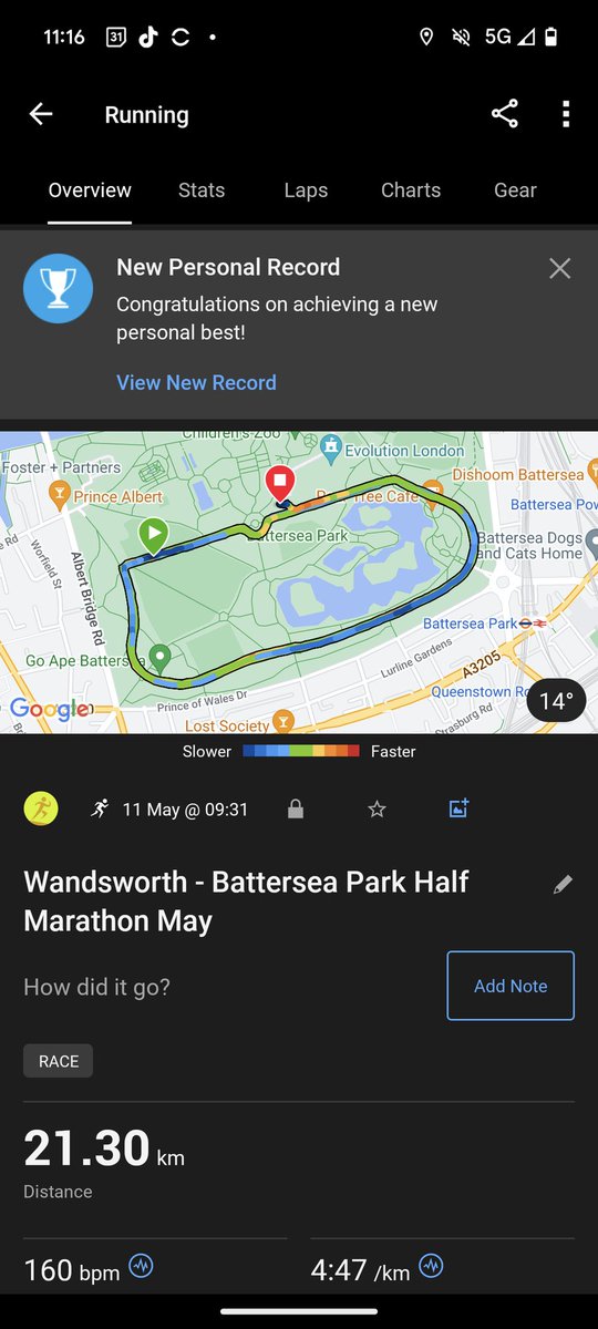 Only did a half marathon in sunny Battersea park in London this morning! What fun it was the crowd was great and the even very well organised! Oh and I smashed my personal best in the process! Not bad for a middle aged man! #halfmarathon #batterseapark