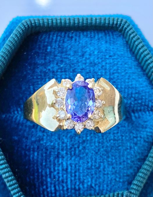 Excited to share the latest addition to my #etsy shop: Tanzanite Diamond 14K Gold Engagement Ring etsy.me/4bec9Kf #diamondring #14k #gold #diamond #tanzanite #engagement #EtsyStarSeller #LittleWomenVintage #etsy #etsyshop #etsystore