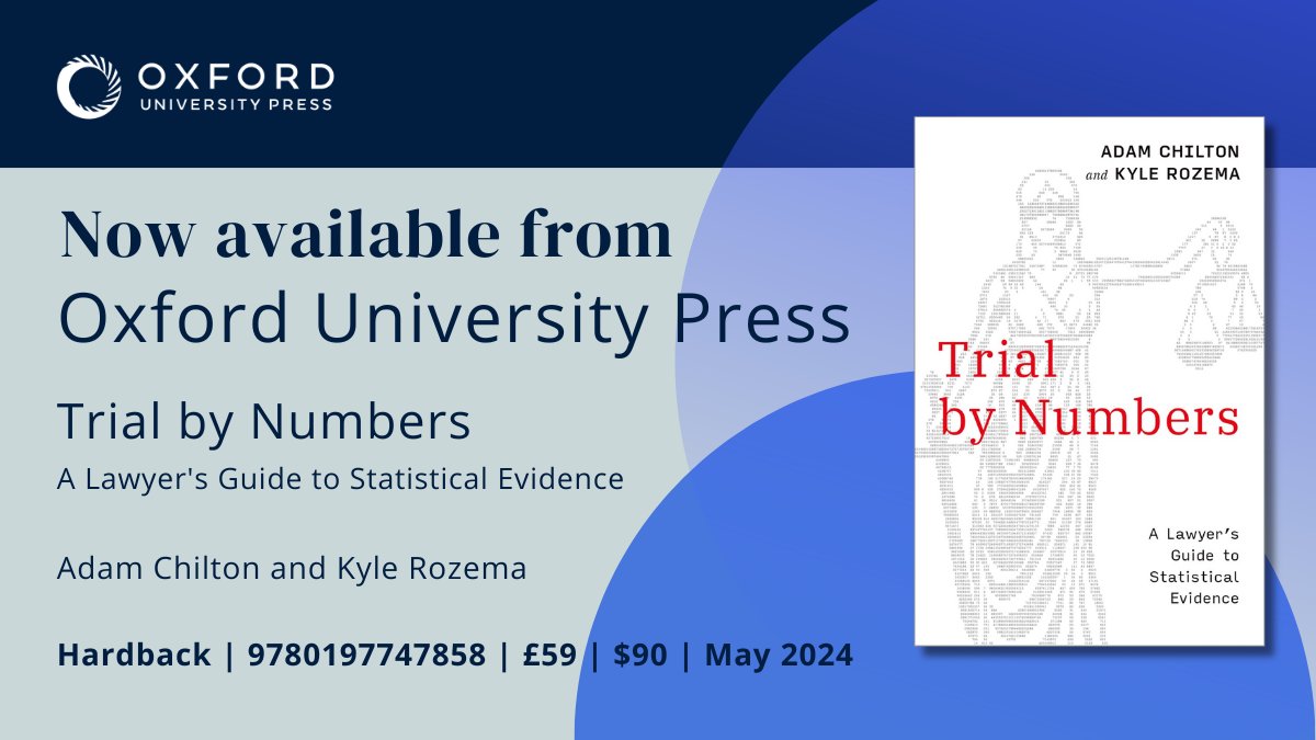 “Trial by Numbers” provides an easy way for members of the legal profession to understand the most common methods that are the building blocks for empirical evidence in academic articles, policy briefs, and expert witness reports. 📖 Read more: oxford.ly/4acuGFh