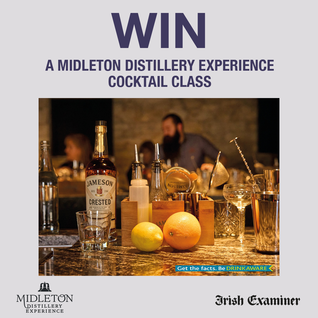 ***WIN A MIDLETON DISTILLERY EXPERIENCE COCKTAIL CLASS*** We have teamed up with the newly reopened Midleton Distillery to offer you the chance to win a fantastic prize. Enter at: irishexaminer.com/competition/