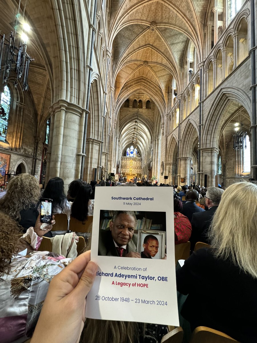 Moving memorial at Southwark Cathedral remembering and celebrating the life of Richard Taylor #LegacyofHope