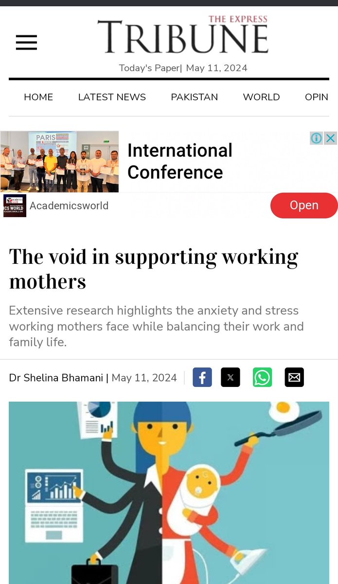 Shelina Bhamani (@shelinabhamani) on Twitter photo Supporting working moms is crucial! 🌟 Check out my latest blog for tips and insights. #WorkingMoms #EmpowerWomen #mothersday <a href="/AKUGlobal/">Aga Khan University</a>
tribune.com.pk/article/97832/… Supporting working moms is crucial! 🌟 Check out my latest blog for tips and insights. #WorkingMoms #EmpowerWomen #mothersday <a href="/AKUGlobal/">Aga Khan University</a>
tribune.com.pk/article/97832/…
