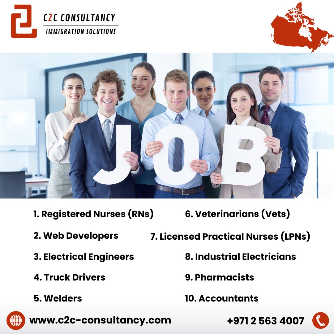 Top 10 Canada Jobs for Immigrants in 2024!    #CanadaImmigration
Looking to immigrate & work in Canada? 🇨🇦  These 10 in-demand fields are hiring NOW!  #WorkInCanada

Get a FREE immigration assessment! ➡️ [Abroad Pathway Immigration] #NewBeginnings #ExpressEntry #PNP